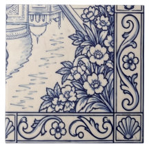Taj Mahal Azulejo Mozaïektegel 6 van 6 Rechtsonder