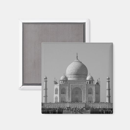 taj mahal b&w magneet (Voorkant / Achterkant)