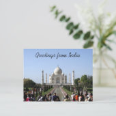 taj mahal begroet briefkaart (Staand voorkant)
