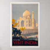 Taj Mahal - Bezoek India Poster (Voorkant)