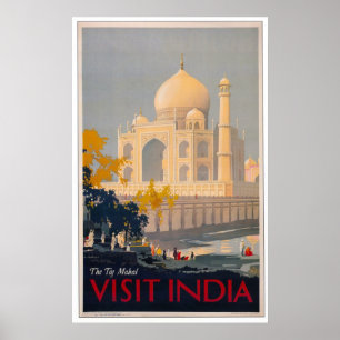 Taj Mahal - Bezoek India Poster