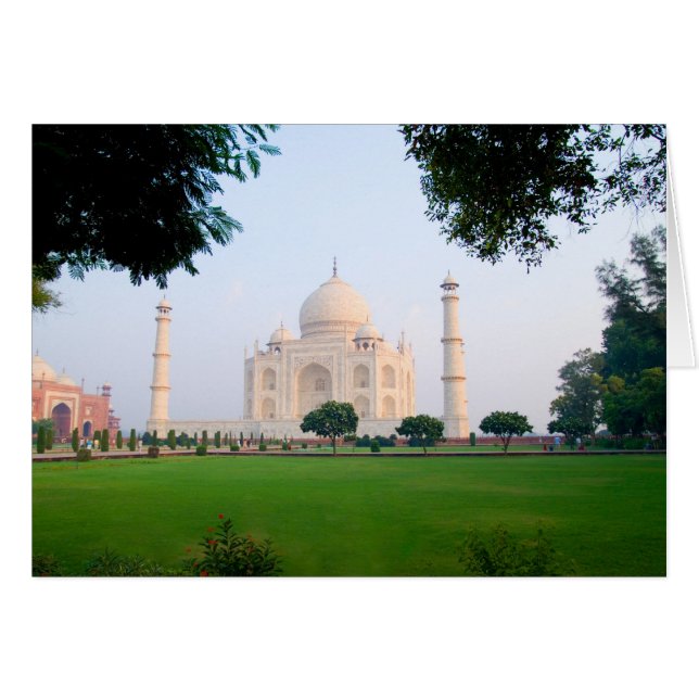 Taj Mahal bij zonsopgang een van de wonderen van d (Voorkant Horizontaal)