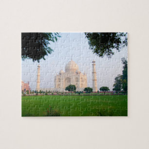 Taj Mahal bij zonsopgang een van de wonderen van d Legpuzzel