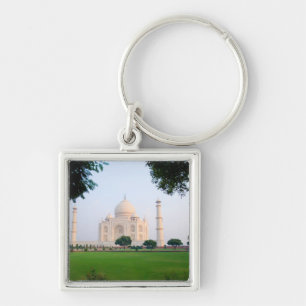 Taj Mahal bij zonsopgang een van de wonderen van d Sleutelhanger