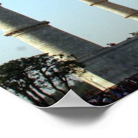 taj mahal blauw poster (Hoek)