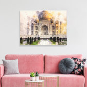 Taj Mahal bouwt uit liefde Canvas Afdruk (Insitu (Woonkamer))