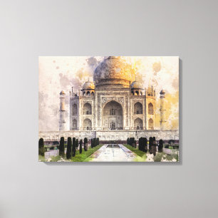 Taj Mahal bouwt uit liefde Canvas Afdruk