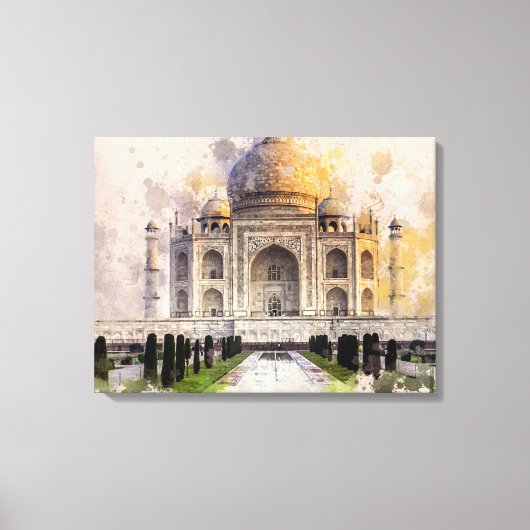 Taj Mahal bouwt uit liefde Canvas Afdruk (Voorkant)