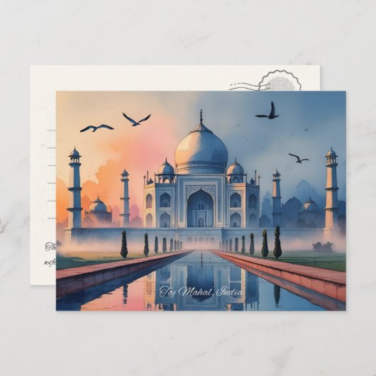 Taj Mahal Briefkaart (Voorkant / Achterkant)