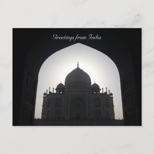taj mahal briefkaart (Voorkant)