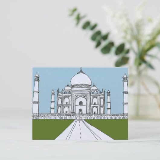 Taj Mahal Briefkaart (Staand voorkant)