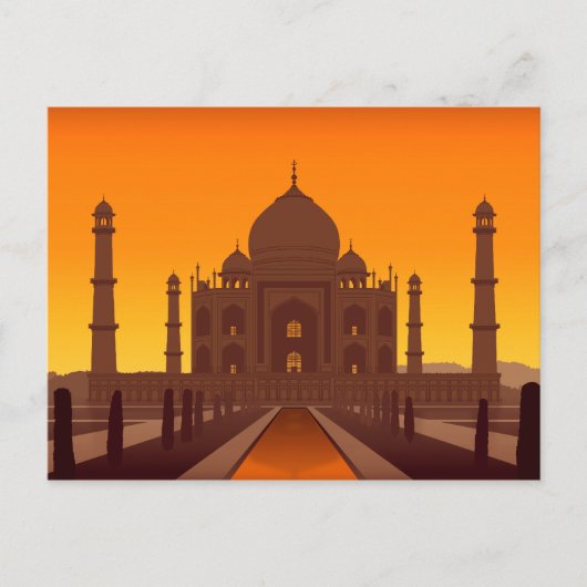 Taj Mahal Briefkaart (Voorkant)