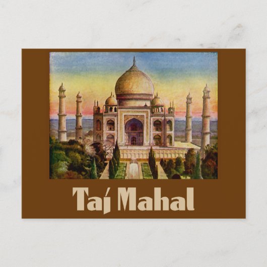  Taj Mahal Briefkaart (Voorkant)