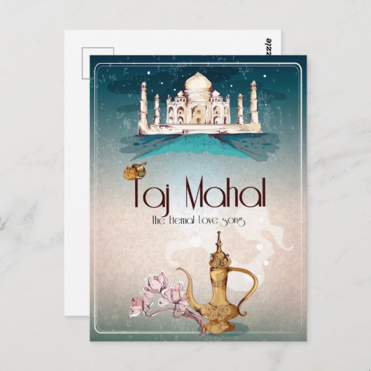 Taj Mahal Briefkaart (Voorkant / Achterkant)