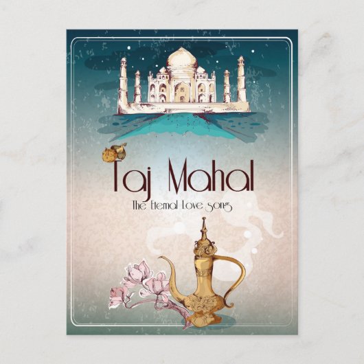 Taj Mahal Briefkaart (Voorkant)