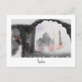  Taj Mahal Briefkaart – Retro Travel Souvenir (Voorkant)