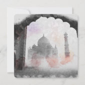 Taj Mahal Briefkaart Vintage Reizen (Voorkant)