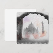 Taj Mahal Briefkaart Vintage Reizen (Voorkant / Achterkant)