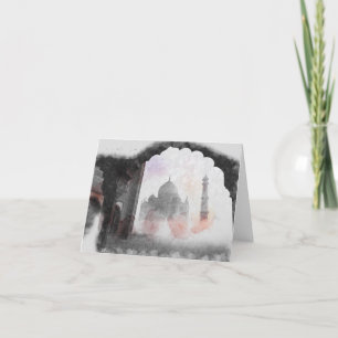 Taj Mahal Briefkaart Vintage Reizen