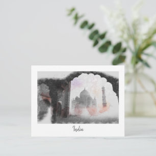 Taj Mahal Briefkaart Vintage Reizen