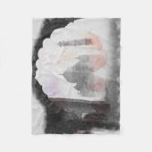 Taj Mahal Briefkaart Vintage Reizen Fleece Deken (Voorkant)