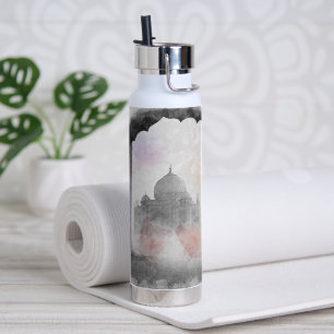 Taj Mahal Briefkaart Vintage Reizen Waterfles