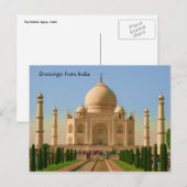 taj mahal bright briefkaart (Voorkant / Achterkant)