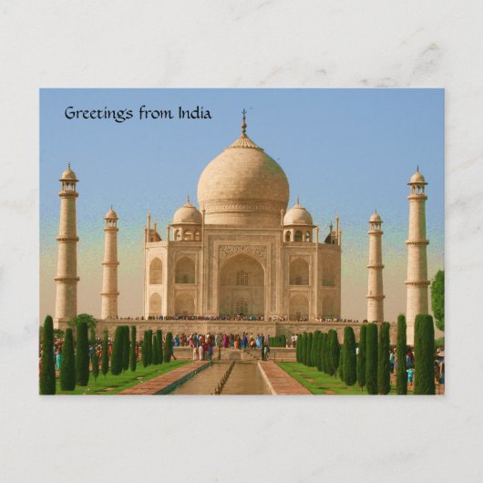 taj mahal bright briefkaart (Voorkant)