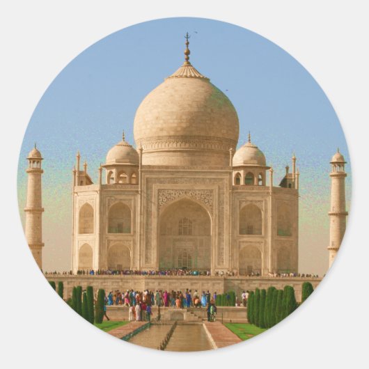 taj mahal bright ronde sticker (Voorkant)