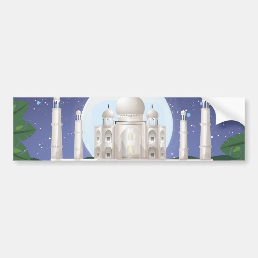 taj mahal bumpersticker (Voorkant)