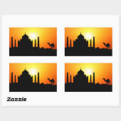 Taj Mahal & Camel op zonnige achtergrond Rechthoekige Sticker (Vel)