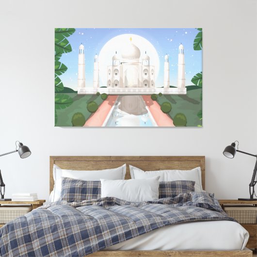 Taj Mahal Canvas Afdruk (Insitu (Slaapkamer))