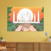 Taj Mahal Canvas Afdruk (Insitu (Woonkamer))