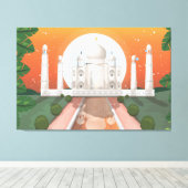 Taj Mahal Canvas Afdruk (Insitu (Houten vloer))