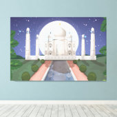 Taj Mahal Canvas Afdruk (Insitu (Houten vloer))