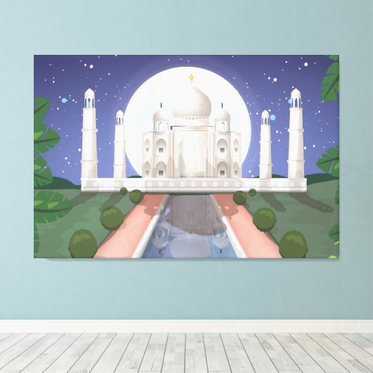 Taj Mahal Canvas Afdruk (Insitu (Houten vloer))