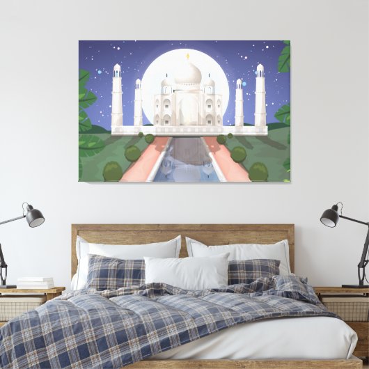 Taj Mahal Canvas Afdruk (Insitu (Slaapkamer))
