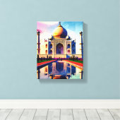 Taj mahal canvas afdruk (Insitu (Houten vloer))