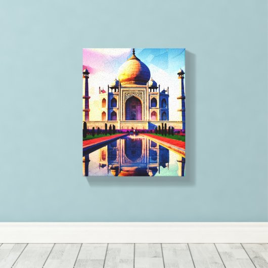 Taj mahal canvas afdruk (Insitu (Houten vloer))