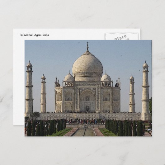 taj mahal cartoon briefkaart (Voorkant / Achterkant)