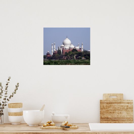taj mahal distant uitzicht poster (Keuken)