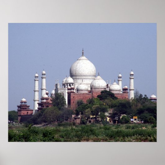 taj mahal distant uitzicht poster (Voorkant)