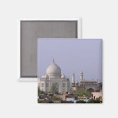Taj Mahal domineert de stad Agra Magneet (Voorkant / Achterkant)