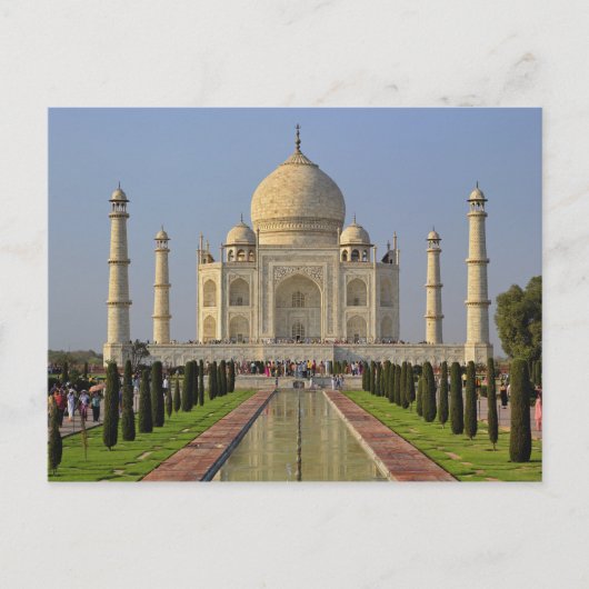Taj Mahal, een mausoleum in Agra, India, 2 Briefkaart (Voorkant)