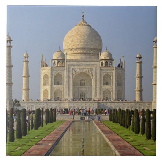 Taj Mahal, een mausoleum in Agra, India, 2 Tegeltje (Voorkant)