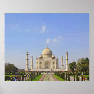 Taj Mahal, een mausoleum in Agra, India, Poster
