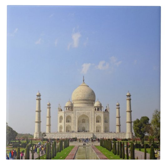 Taj Mahal, een mausoleum in Agra, India, Tegeltje (Voorkant)