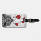 Taj Mahal en Red Hot Air-ballonnen Bagagelabel (Voorkant horizontaal)