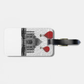 Taj Mahal en Red Hot Air-ballonnen Bagagelabel (Achterkant horizontaal)