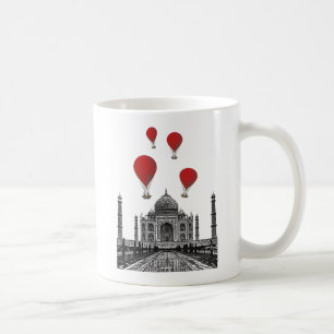 Taj Mahal en Red Hot Air-ballonnen Koffiemok